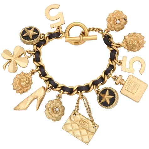 chanel replica leather and chain charm bracelet|chanel jewelry dupes.